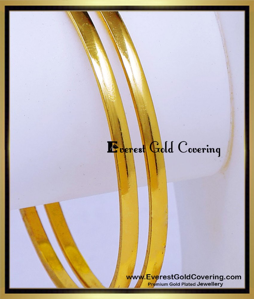 BNG960 - 2.6 Original Impon Plain Gold Bangles Design for Women