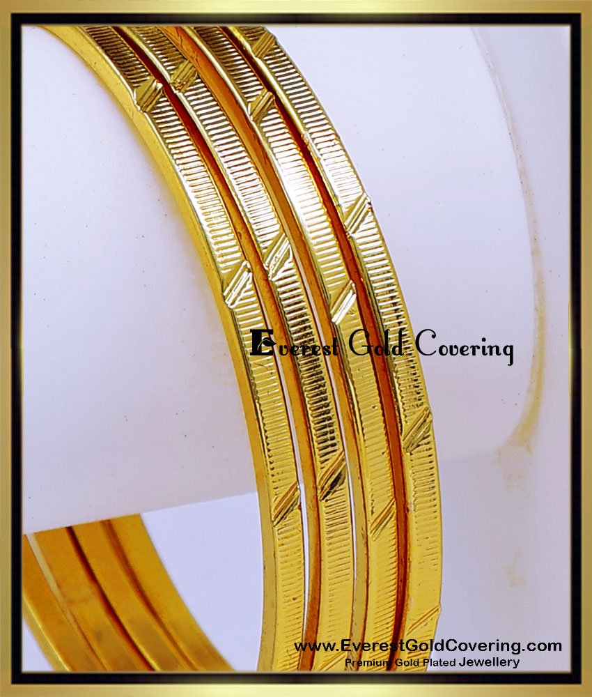 BNG964 - 2.8 Original Impon Jewellery Set Of 4 Bangles for Daily Use