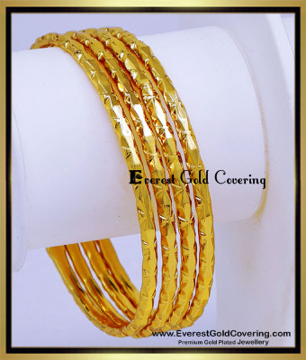 BNG965 - 2.4 Latest Diamond Cut Regular Use Impon Bangles Set
