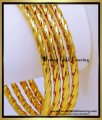 BNG966 - 2.6 Traditional Impon Heavy Murukku Bangles Gold Design