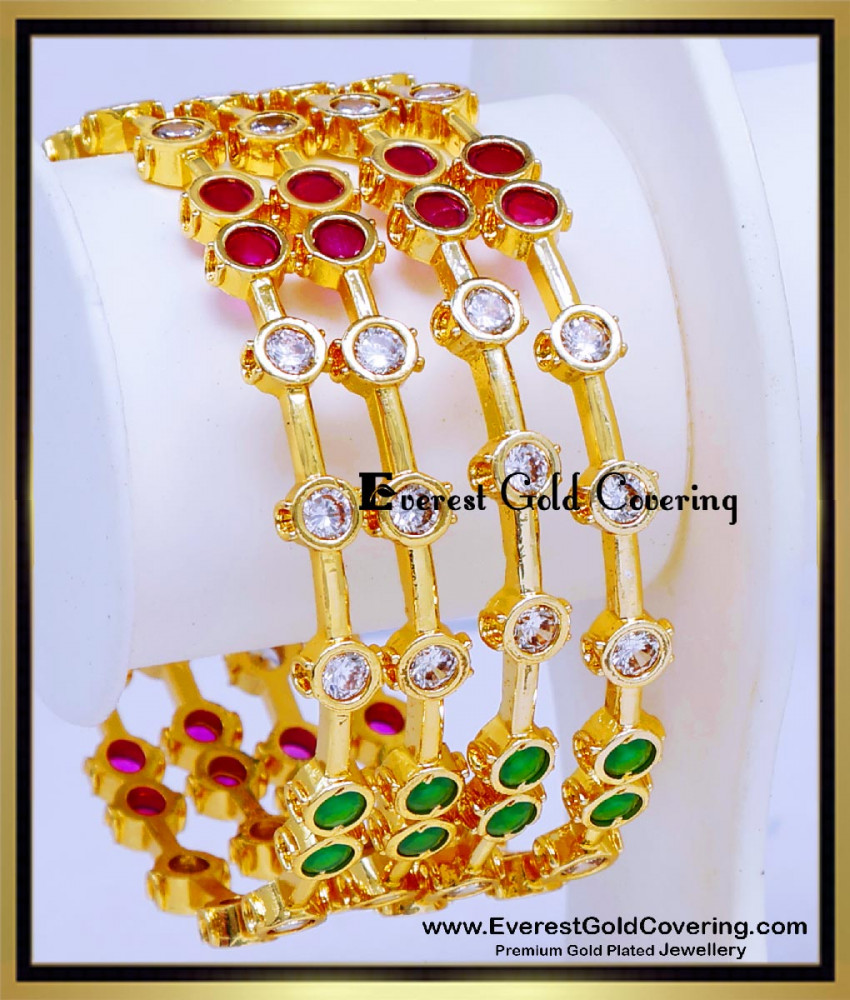 BNG970 - 2.6 Latest Festival Collection Impon Multi Stone Bangles