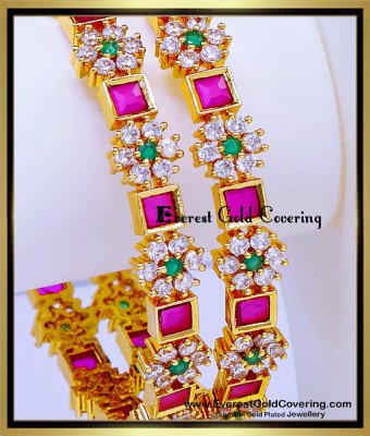 BNG971 - 2.6 Elegant American Diamond Stone Bangles for Women