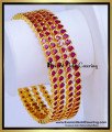 BNG976 - 2.8 Pure Impon Bridal Wear Pink Ruby Bangles Design