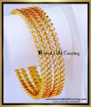 BNG977 - 2.8 Traditional Impon White Stone Bangles Set for Wedding