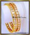 BNG978 - 2.6 Top Quality Diamond Look Impon White Stone Bangles