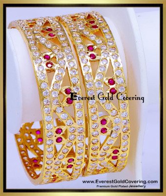 BNG981 - 2.8 First Quality Stone Five Metal Impon Bangles for Wedding