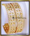 BNG982 - 2.6 Bridal Wear High Quality White Stone Impon Bangles