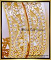 BNG983 - 2.6 Real Gold Look White Stone Impon Kada Bangles Set