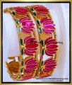 BNG985 - 2.8 Beautiful Antique Lotus Bangles Set Buy Online