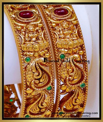 BNG988 - 2.4 Antique Jewellery Artificial Lakshmi Bangles Online