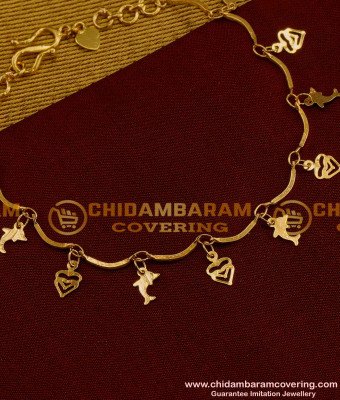 BCT010 - Latest Collection Hanging Dolphin and Heart Designs Bracelet Imitation Jewelry Online