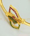 BCT112 - 2.6 size Gold Look Party Wear High Quality CZ Stone Gold Plated Lock Open Type Bracelet for Ladies