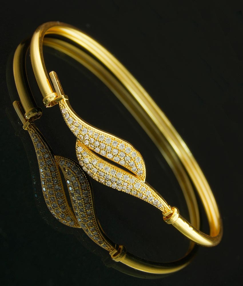 BCT134 - 2.6 Size Latest Unique Diamond White Stone Bangles Design Women Bracelet Indian Imitation Jewellery