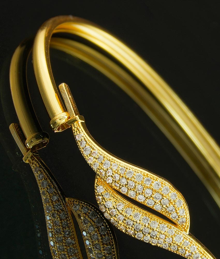 BCT134 - 2.6 Size Latest Unique Diamond White Stone Bangles Design Women Bracelet Indian Imitation Jewellery