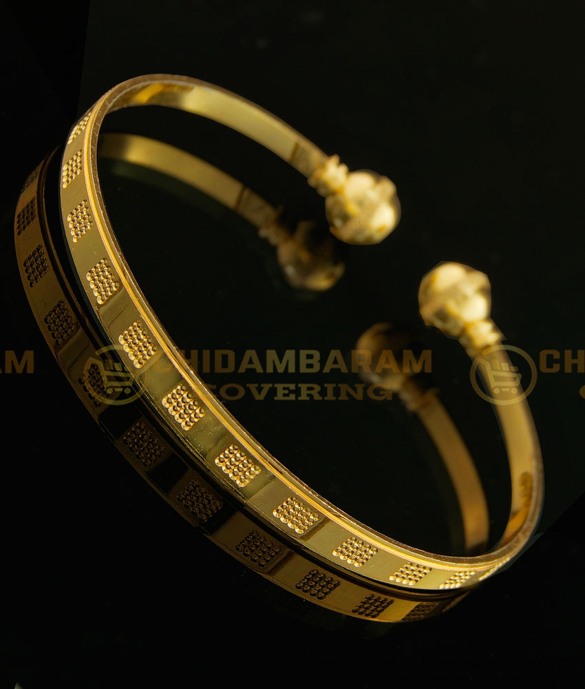 BCT152 - 2.8 size New Gold Color Daily Use Slim Adjustable Gold Hand Kada for Girls 