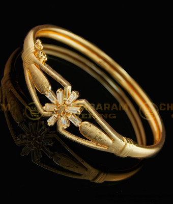 BCT161 - 2.6 size Trendy American Diamond Good Quality Rose Gold Bracelet Online India  