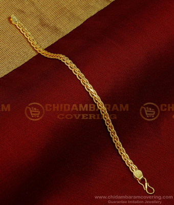 BCT166 - Gold Plated Jewellery Thin Gold Bracelet for Men 