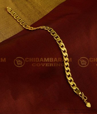 BCT168 - Gents Bracelet One Gram Gold Plated Bracelet Design Gold Hand Chain for Daily Use