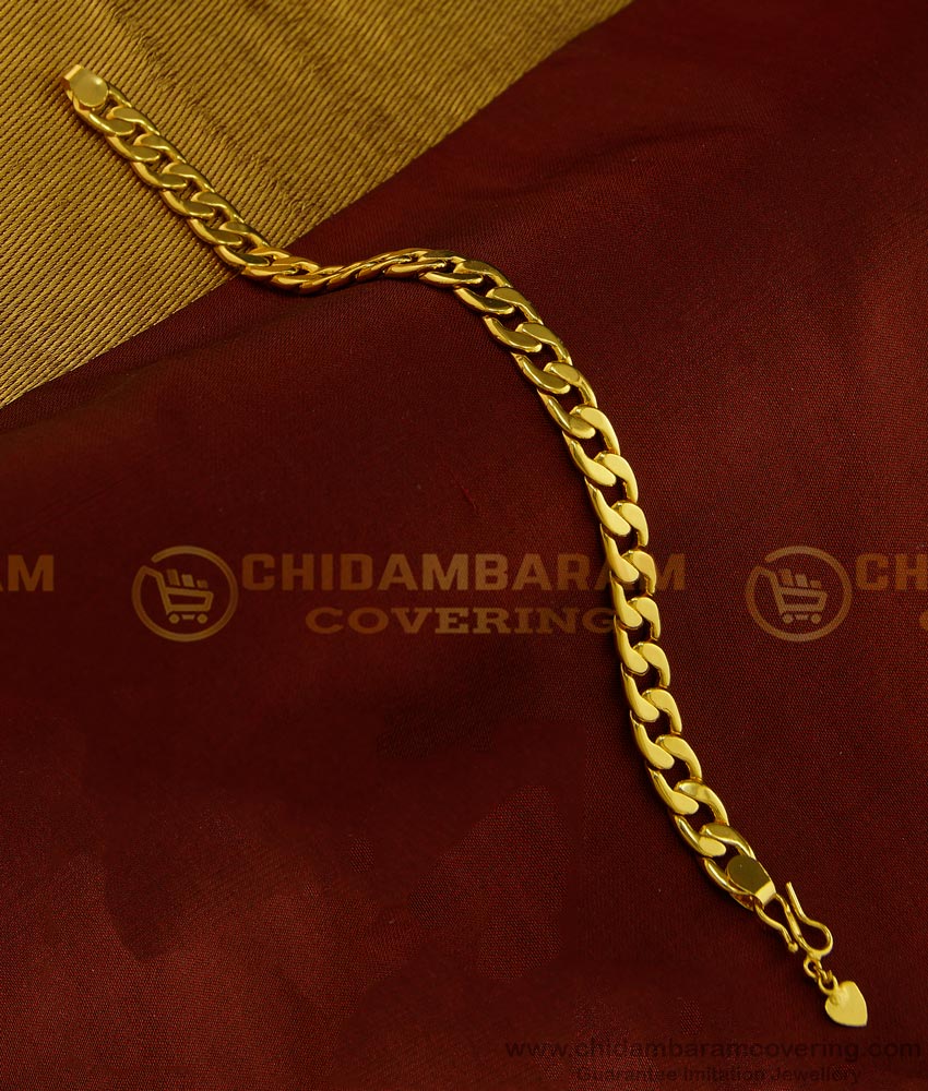 BCT168 - Gents Bracelet One Gram Gold Plated Bracelet Design Gold Hand Chain for Daily Use
