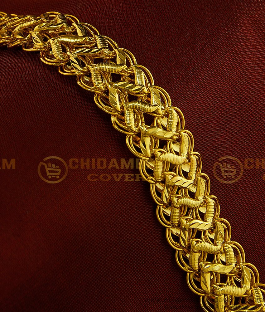 BCT172 - One Gram Gold Designer Hand Bracelet men’s Wedding Jewellery Collections Online