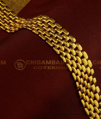 BCT173 - Real Gold Design Watch Type Broad Men’s Bracelet Gold Plated Fashion Jewellery Online