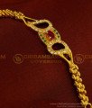 BCT176 - One Gram Gold Unique Watch Type Chain Ad Stone Designer Bracelet for Girls 