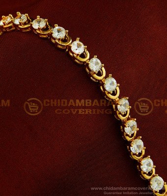 BCT178 - Unique Real Diamond Look Rose Gold Bracelet Best Gift for Women