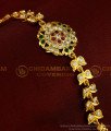 BCT181 - Five Metal Multi Stone Flower Design Bracelet Impon Bracelet for Women