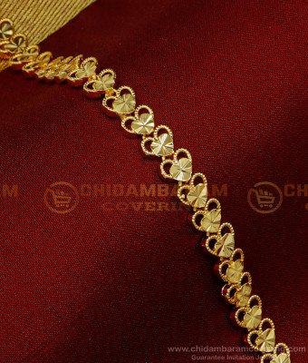 BCT186 - New Model Heart Design Gold Plated Bracelet for Ladies