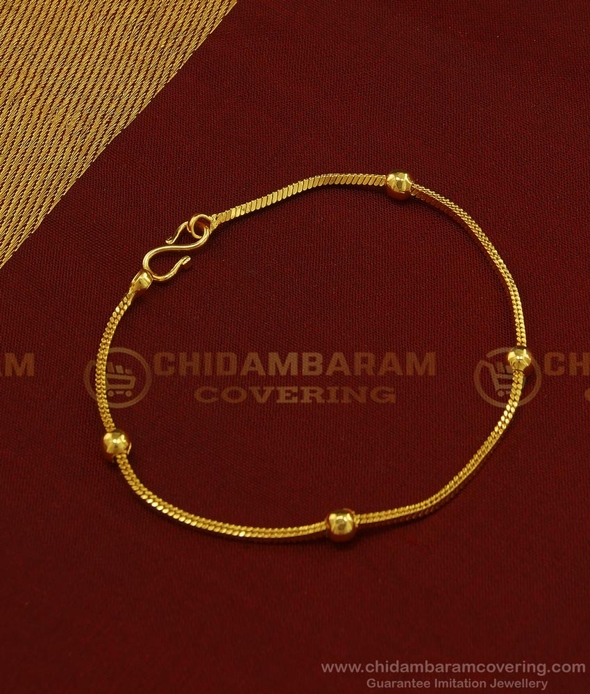 BCT197 - 7 Inch One Gram Gold Ball Chain Design Guaranteed Bracelet Buy Online 