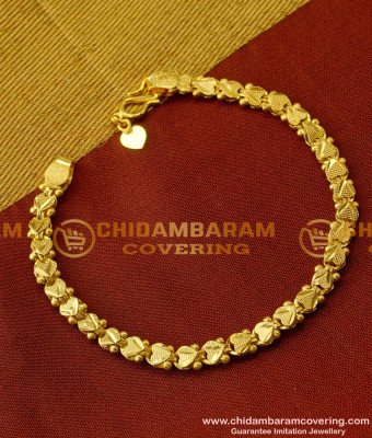 BCT020 - Women’s Gold Plated Heart Link Design Bracelet Buy Online 