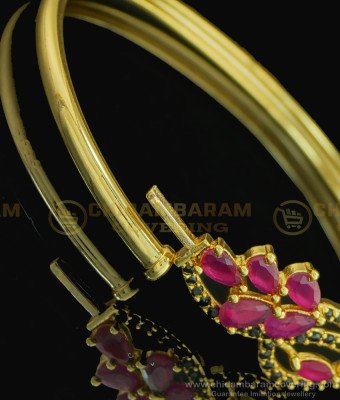 BCT204 - 2.6 size New Party Wear High Quality Ad Stone Gold Open Type Bracelet Designs for Girls