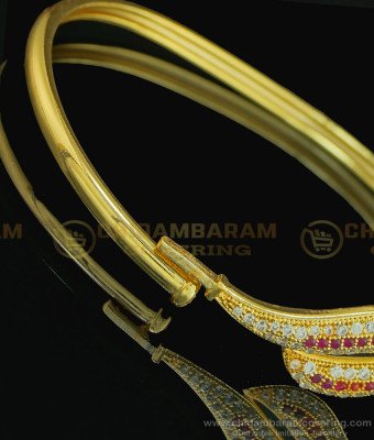 BCT208 - 2.6 size Latest Designer White Stone Cubic Zirconia Slim Kappu Bracelet for Female  