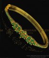 BCT209 - 2.6 size Buy Gold Plated Imitation Bracelet Emerald Stone Sleek Kada Openable Bracelet 
