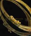 BCT210 - 2.6 size Unique Party Wear One Gram Gold White and Ruby Stone Women Bracelet