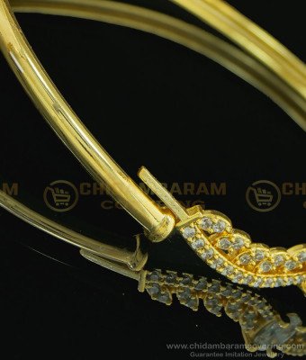 BCT211 - 2.6 size Elegant Gold Bangle Type Open Kada Design Bracelet for Teenage Girls 