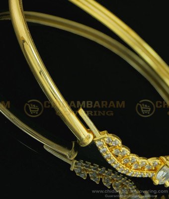 BCT212 - 2.6 size Buy Best Quality American Diamond White Stone 1 Gram Bracelet Online