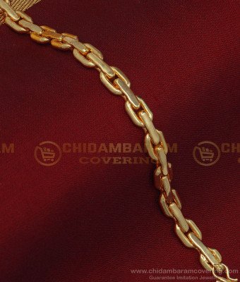 BCT213 - One Gram Guaranteed Gold Style Thick Chain Bracelet for Men 