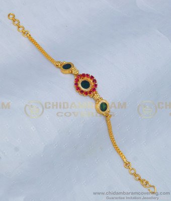BCT224 - Gold Plated Traditional Kerala Green Palakka Bracelet Buy Online  
