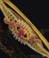 BCT234 - 2.6 Elegant Party Wear American Diamond Multi Stone One Gram Gold Bracelet Online 