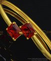 BCT240 - 2.6 Size One Gram Gold Red Color Big Stone Gold Kappu Bracelet for Women