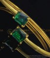BCT241 - 2.6 Size One Gram Gold Green Color Big Stone Open Type Kappu Bracelet Buy Online
