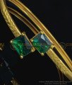BCT244 - 2.6 Size Gold Plated Green Color Big Stone Open Type Kappu Bracelet Buy Online