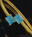BCT246 - 2.6 Size Beautiful Blue Stone Gold Design Simple Kada Bracelet for Female 