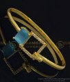 BCT252 - 2.6 Size Unique First Quality Gold Plated Blue Stone Party Wear Bracelet Online  
