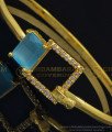 BCT252 - 2.6 Size Unique First Quality Gold Plated Blue Stone Party Wear Bracelet Online  