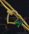 BCT254 - 2.6 Size Attractive Heart Shape Green Stone Imitation Bracelet for Women 