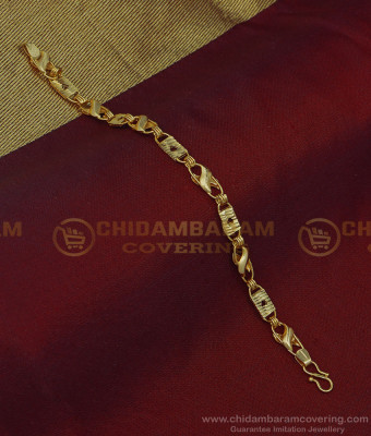 BCT255 - Gold Plated Party Wear Light Weight Daily Wear Stylish Bracelet for Men