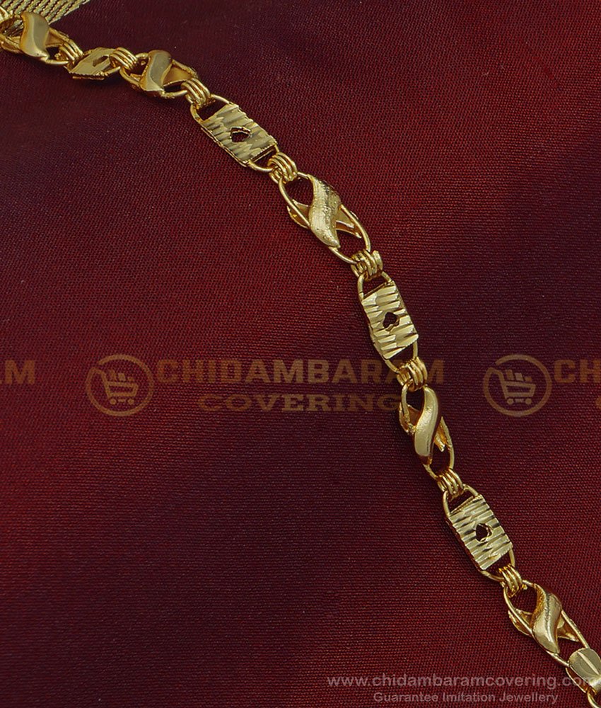 BCT255 - Gold Plated Party Wear Light Weight Daily Wear Stylish Bracelet for Men