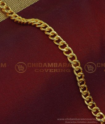 BCT256 - One Gram Gold Plated Daily Use Hand Chain Gents Bracelet Design online